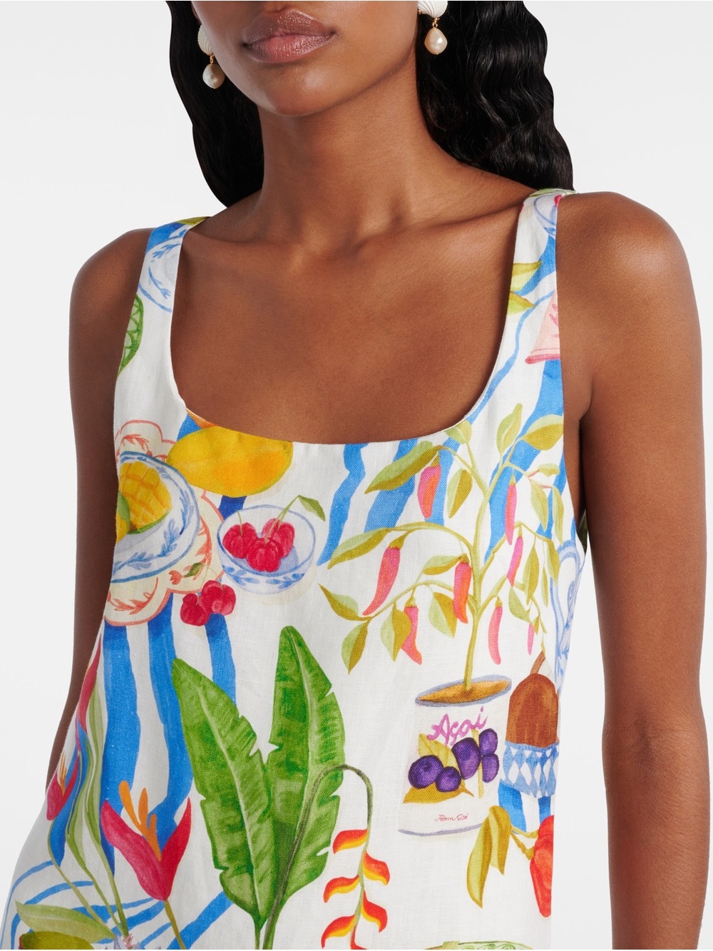 Farm Rio Printed Linen Mini Dress - Picture 4 of 8